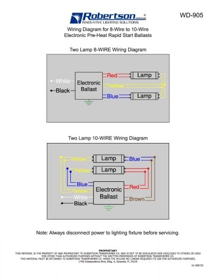 fluorescent ballast wiring